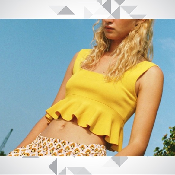 ZARA- Ruffled Knit Top, SIZE: S - Picture 1 of 6